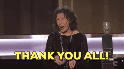 Thank You All Lily Tomlin GIF by SAG Awards - Find & Share on GIPHY