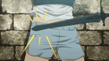 sword spank GIF by mannyjammy