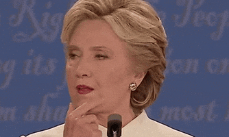 Hillary Clinton Chin Scratch GIF by Election 2016