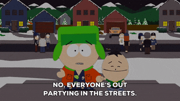 partying kyle broflovski GIF by South Park 