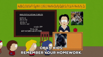 eric cartman homework GIF by South Park 