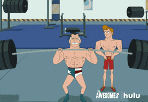 the awesomes weightlifting GIF by HULU