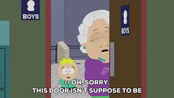 butters stotch bathroom GIF by South Park 