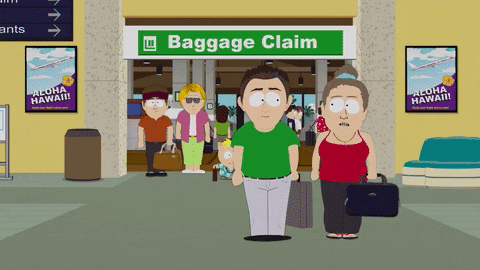 kenny mccormick airport GIF by South Park