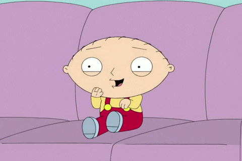 Stewie from Family Guy, hyperactive gif