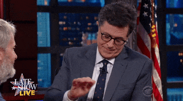 calm down stephen colbert GIF by The Late Show With Stephen Colbert