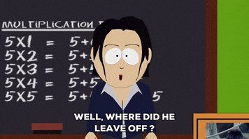 teacher multiplication GIF by South Park 