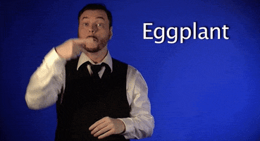 sign language eggplant GIF by Sign with Robert