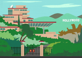 Hollywood sign mansion GIF by South Park 