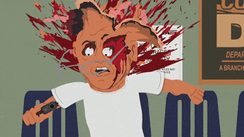 gun head explode GIF by South Park