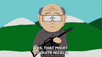 mr. garrison rifle GIF by South Park 