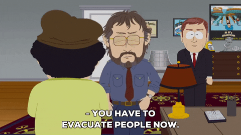 evacuation meme gif