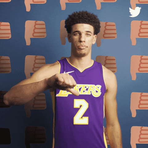 Los Angeles Lakers Thumbs Down GIF by Twitter