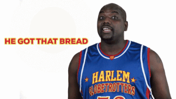 money bread GIF by Harlem Globetrotters