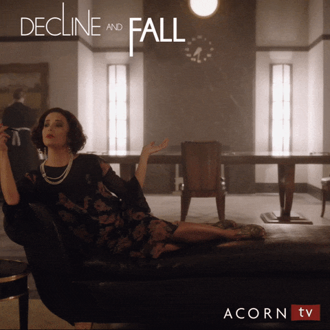 decline and fall smoke GIF by Acorn TV