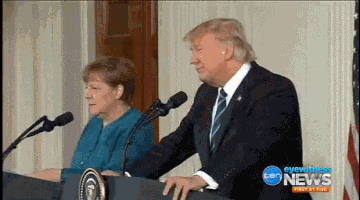 qldaah donald trump wtt angela merkel wtaf GIF