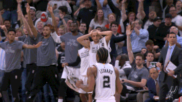 #kawhileonard #gospursgo GIF by San Antonio Spurs
