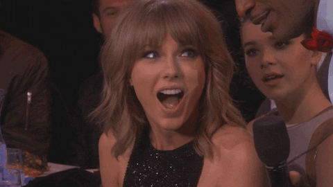 Excited Taylor Swift GIF by iHeartRadio - Find & Share on GIPHY