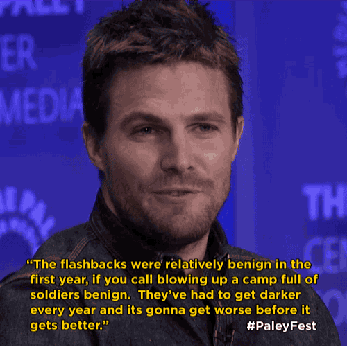 stephen amell arrow GIF by The Paley Center for Media