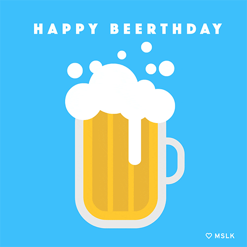 Happy Birthday Beer GIF by MSLK Design Find & Share on GIPHY