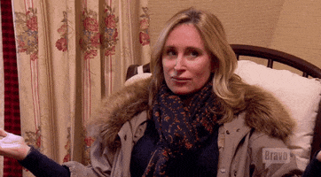 confused real housewives of new york city GIF