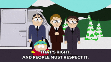 cartman talking to men in suits GIF by South Park 
