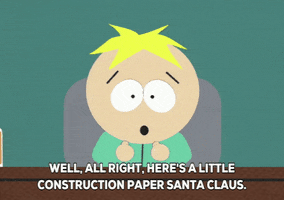 butters stotch santa GIF by South Park 