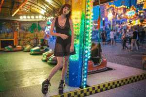 jankruck girl 90s model neon GIF
