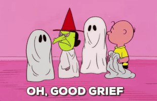 halloween costumes its the great pumpkin charlie brown good grief oh good grief GIF