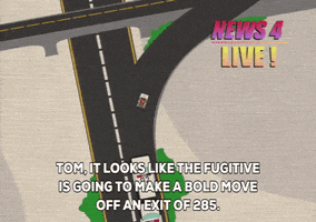 car chase news GIF by South Park 