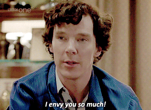 Cumberbatch saying "I envy you so much!"