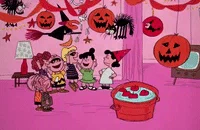 its the great pumpkin charlie brown halloween party GIF