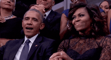 excited barack and michelle GIF by BET