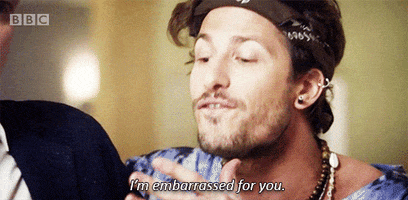 im embarrassed for you andy samberg GIF by BBC
