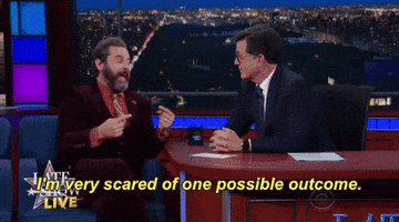 Election 2016 Im Very Scared Of One Possible Outcome GIF by The Late Show With Stephen Colbert