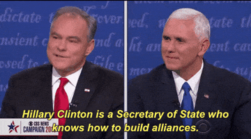 tim kaine hillary clinton is a secretary of state who knows how to build alliances GIF by Election 2016
