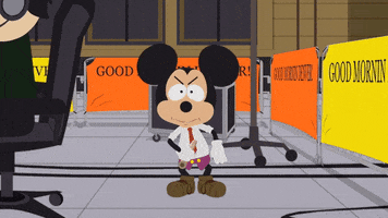 angry mickey mouse GIF by South Park 
