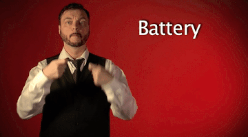 sign language battery GIF by Sign with Robert