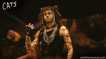 Rum Tum Tugger Shrug GIF by Cats the Musical