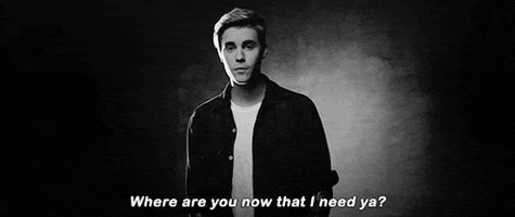 Where Are You Now That I Need Ya Justin Bieber GIF by Distractify