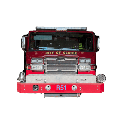 Firefighter Fire Truck Sticker by OlatheFire