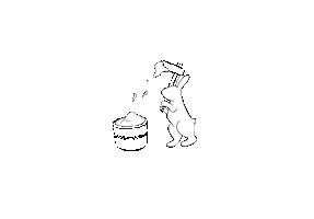 Rice Cake Bunny Sticker by MAHT Studios