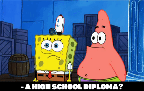 cartoon high school diploma