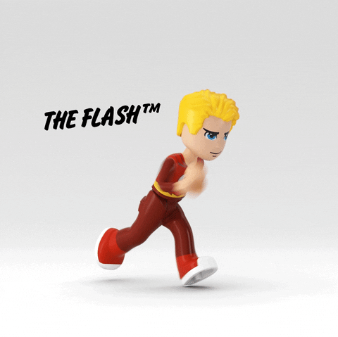 lego running wink blink flash GIF