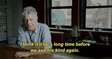 anthony bourdain i think itll be a long time before we see his kind again GIF by The Orchard Films
