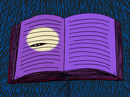 Night In Book GIF by Ellie Skrzat