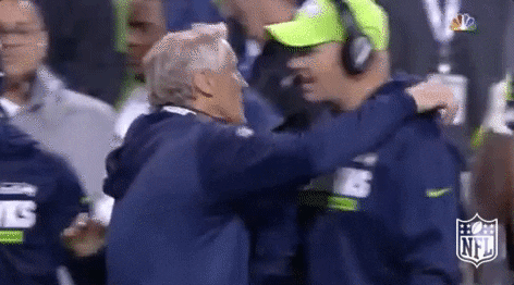 Seattle Seahawks Hug GIF by NFL - Find & Share on GIPHY