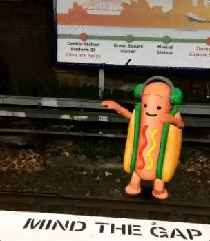hot dog dancing GIF