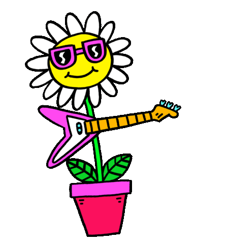 Flower Power 80S Sticker by Russell Taysom