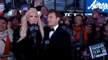 Jenny Mccarthy Nudging GIF by New Year's Rockin' Eve